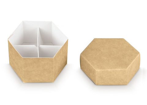 scatole portaconfetti fai da te esagonale cm 8X5.5