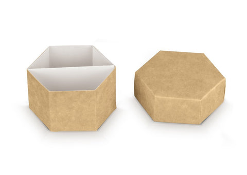 scatoline portaconfetti fai da te esagonale cm 6X4