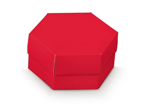 scatole laurea a forma di esagono rosso con divisorio