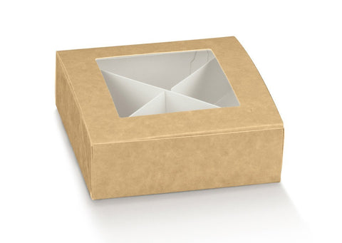 Scatoline portaconfetti trasparenti con divisorio