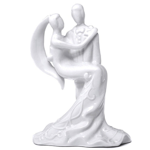 Coppia sposi in porcellana bianca