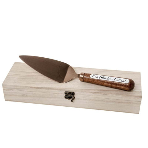 BRONZE PALETTA CM.27 IN WOOD BOX