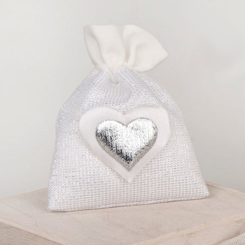 HEART SILVER BAG CM.8X10