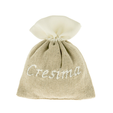 SACCHETTI IN JUTA CON SCRITTA CRESIMA