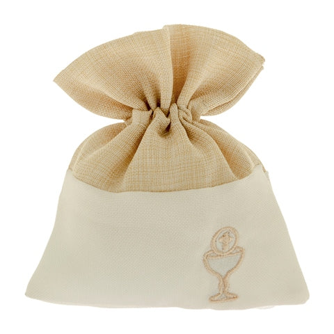 SACCHETTO IN STOFFA CON SIMBOLO COMUNIONE