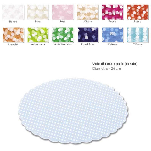 Velo fata pois tondo per Bomboniere Fai-Da-Te