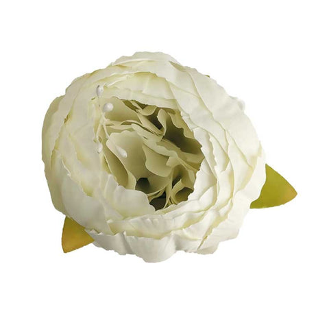 Fiori decorativi artificiali peonia panna accessori