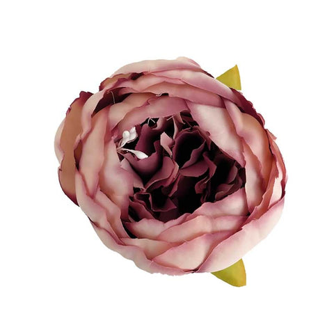 Fiore finto peonia rosa antico per bomboniere fai da te