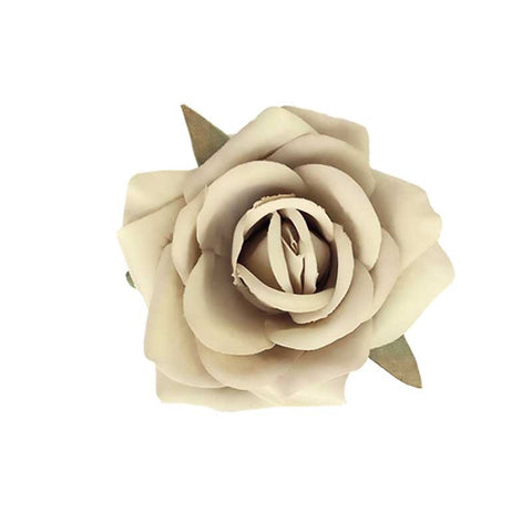 Rosa in tessuto per Bomboniere fai da te colore beige