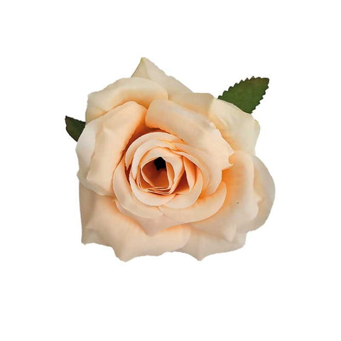 Fiore bocciolo rosa cipria in tessuto per Bomboniere