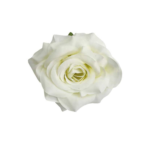 Fiore Rosa panna in tessuto per Bomboniere fai da te