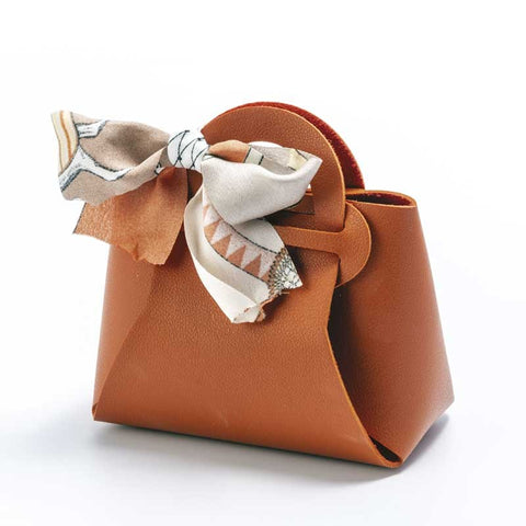 Borsetta Porta Confetti Scatola Per Caramelle Colore Arancio