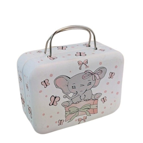 Valiggette Elefantino Rosa Scatoline Portaconfetti Nascita Fai