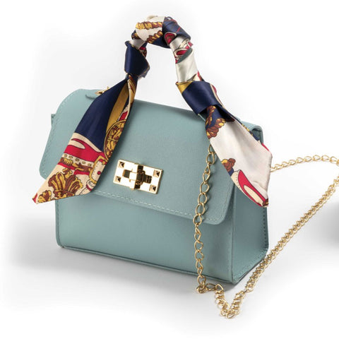 Scatole Portaconfetti Forma Borsetta Colore Avion con Foulard