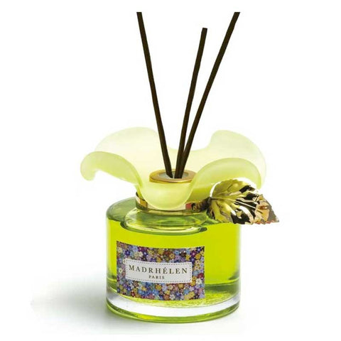 Diffusore di Aromi in Vetro con Fiore Verde: Bomboniere