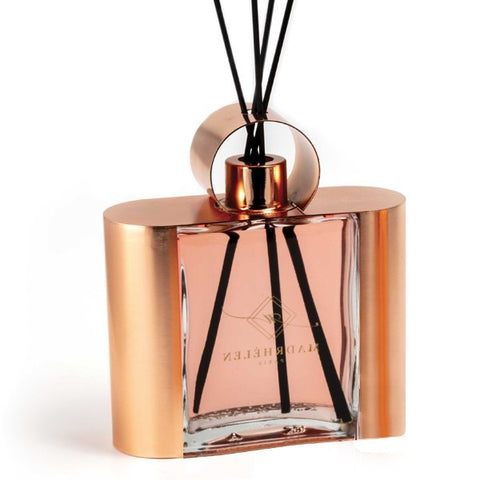 Profumatore ambiente bottiglia vetro e metallo rosa gold 500 ml