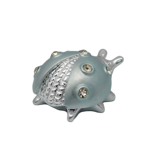 12 pezzi Coccinella celeste scintillante con strass