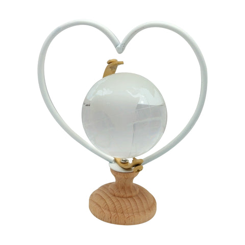 2 pezzi mappamondi bomboniere vetro e legno nozze tema viaggio