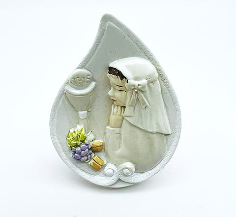 6 PEZZI PICCOLA ICONA IN RESINA BIBMA COMUNIONE