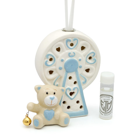 Profumatori Ceramica Ruota Panoramica con orsetto Battesimo