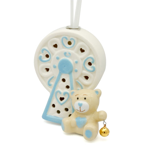 Profumatori Ceramica Ruota Panoramica con orsetto Battesimo