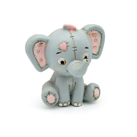 12 PEZZI ELEFANTINO ROSA CON MAGNETE BOMBONIERE NASCITA