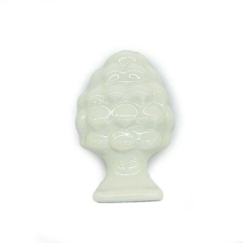 24 pezzi calamita pigna in porcellana bianca