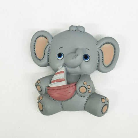 12 pezzi Bomboniere Nascita Elefantino rosa con magnete