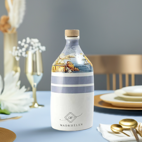 Bottiglie Olio Bomboniere Gastronomiche Ceramica Decorata