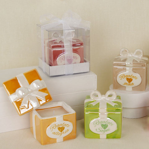 Candele Pacco Regalo in Ceramica Colori Assortiti Acquista su