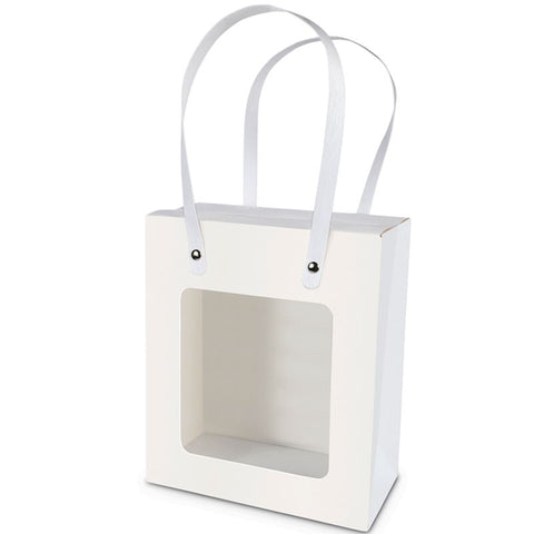 Shopper in cartoncino bianco con finestra trasparente Acquista