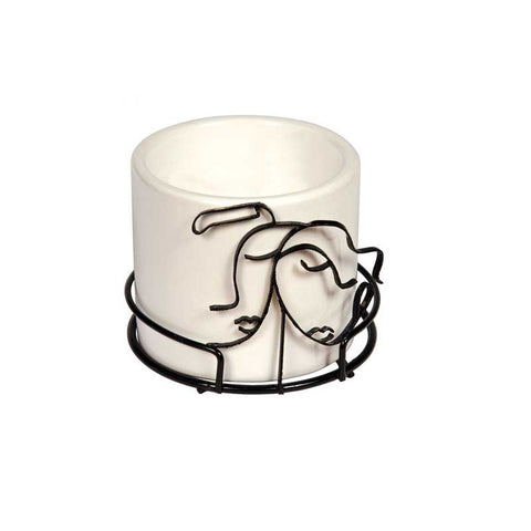 vaso portafiori moderni con viso coppia innamorati Acquista su