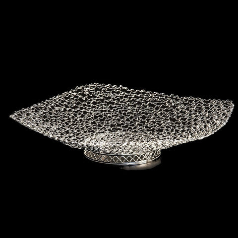 centrotavola moderno in metallo silver Acquista su