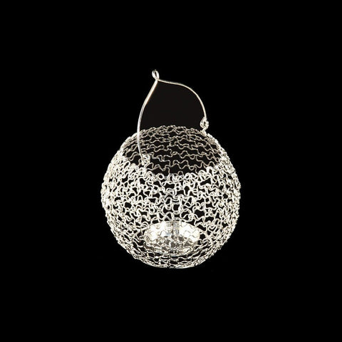 Porta candela moderno in metallo silver Acquista su