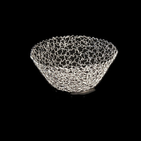 Centrotavola design moderno in metallo silver Acquista su