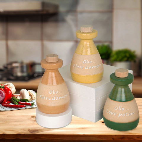 Oliera in Porcellana con Tappo Legno Collezione Ulivo Acquista