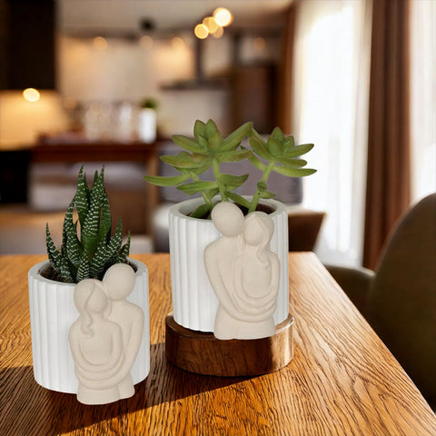 Vaso Portapiante con Coppia Bomboniere Innovative