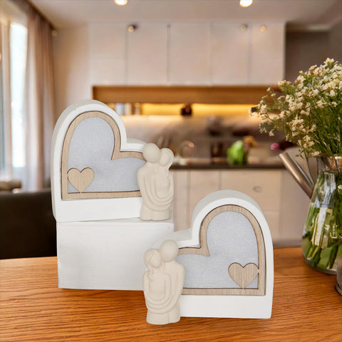 Lampada LED Cuore con Coppia Abbracciata