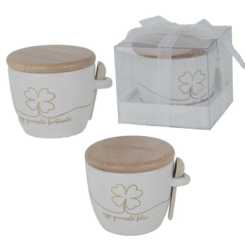 Scopri la Zuccheriera Portafortuna con Quadrifoglio