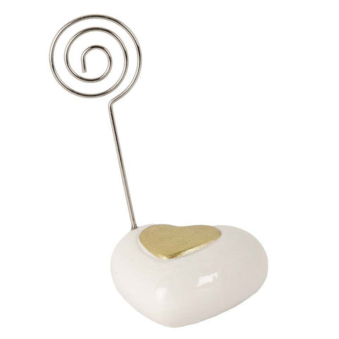 Memoclip Cuore Bianco e Oro: L'Accessorio Perfetto per Eventi