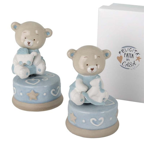 Carillon con Orsetto: Eleganza in Carrozzina e Cavalluccio