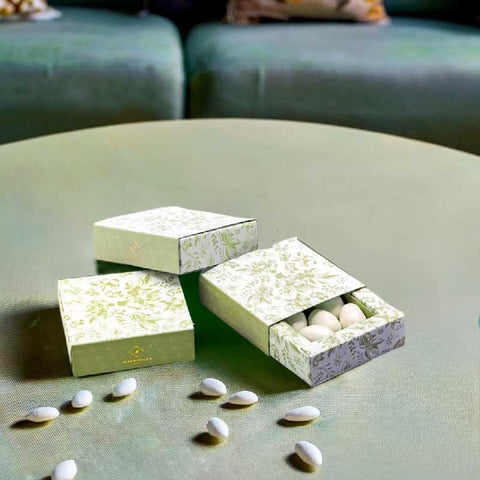 Scatola Degustazione Confetti Linea Flora Verde - 25 pezzi