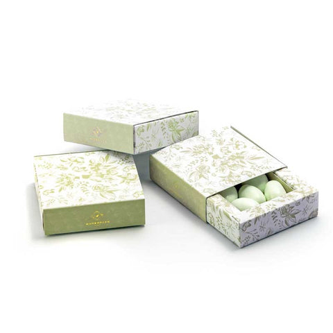 Scatola Degustazione Confetti Linea Flora Verde - 25 pezzi