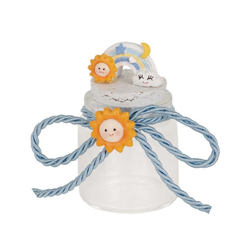 Idee Creative: Barattolo Bomboniera Arcobaleno Battesimo