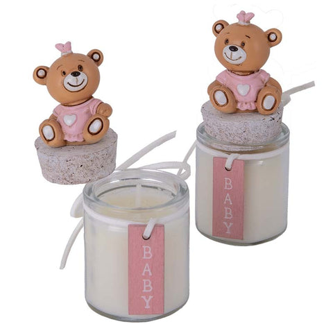 Idee Regalo: Barattolo Orsetto Candela per Nascita Bimba