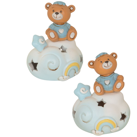 Lampada Orsetto Celeste Idea Regalo per il Battesimo