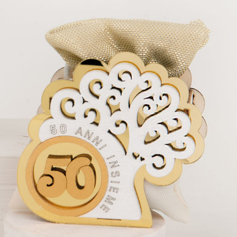 Scatolina Portaconfetti Albero Vita per Nozze d'Oro Idee Uniche