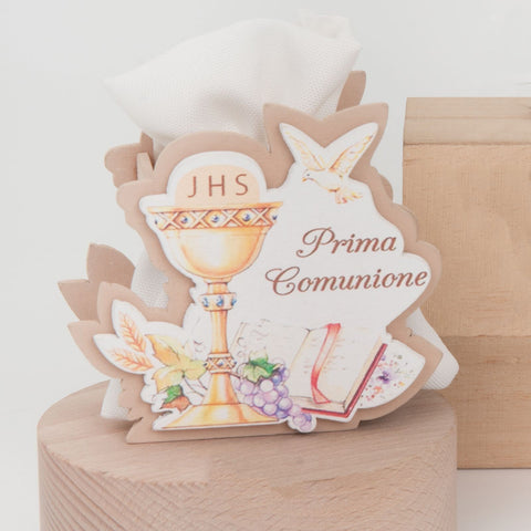 Scatolina Porta Confetti Simboli Religiosi per la Comunione