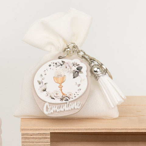 Sacchettino Confetti e Portachiave Comunione Idee Uniche