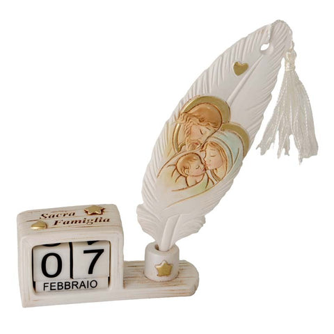 Calendario Perpetuo con Penna Sacra Famiglia